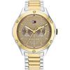 Tommy Hilfiger Orologio Analogico Multifunzione al Quarzo da Donna con Cinturino in Acciaio Inossidabile Bicolore - 1782658
