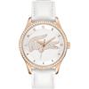 Lacoste Orologio Analogico al Quarzo da Donna Collezione VICTORIA con Cinturino in Pelle Bianco - 2000821