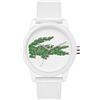 Lacoste Orologio Analogico al Quarzo da Uomo Collezione LACOSTE.12.12 con Cinturino in Silicone Bianco - 2011039