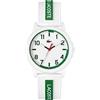 Lacoste Orologio Analogico al Quarzo per i Giovani Collezione RIDER con Cinturino in Silicone Bianco - 2020140