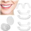 Frenzify 2 Set Dentiera Finta Naturale Snap on Instant Perfect Smile Faccette Dentali Sopra E Sotto Dentiera Provvisoria Essenziale Per La Datazione Uomo E Donna