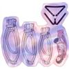 Generico Clip di protezione popolari per uomo con cintura regolabile, 3 diverse misure di accessori per gabbia di protezione per uomo - LA26ITW (B:Trasparente)