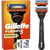 Gillette Fusion5 Rasoio da Uomo, 1 Rasoio Gillette, 2 Lamette di Ricambio per Rasoio