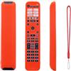 LumoCheefy Custodia protettiva in silicone per telecomando Panasonic N2QBY A000057 A000060, antiscivolo, antipolvere, impermeabile, morbida, elastica, 24 x 5,2 x 2 cm, rosso
