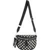 LA HUATE Borchie Rivetti Fanny Pack Punk Style Marsupio Pelle Trendy Sling Borse Petto, Nero , Punk