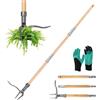 ESTRATTORE ERBACCE MANICO LUNGO 111CM 4 ARTIGLI PEDALE ANTISCIVOLO GIARDINAGGIO