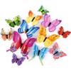 OPSEAM, Farfalle decorative da parete 24/48 pezzi, farfalle 3D adesive per decorazioni per feste con magneti (colorati, 48)