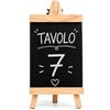 OTHERWISETRIVIAL Lavagnetta con Cavalletto in Legno, 48x25cm o 23x12cm- Ristorazione, Casa, Ufficio, scuola, Appunti (S 23X12CM)