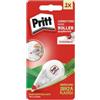 Pritt Correttore Mini Roller con punta flessibile e funzione push-pull per l'utilizzo su entrambi i lati, per cancellare e correggere, sovrascrivibile immediatamente, 4,2 mm x 7 m