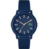 Lacoste Orologio Analogico al Quarzo da Uomo Collezione LACOSTE.12.12 con Cinturino in Silicone Blu Navy - 2011234