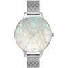 Olivia Burton Orologio Analogico al Quarzo da Donna Collezione UNDER THE SEA con Cinturino in Maglia Metallica in Acciaio Inossidabile Argentato - OB16US67