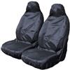 TCMYQS 3 Pezzi Coprisedili Auto Impermeabili, per Tesla Model 3 Model X Model Y Model S Coprisedili Tessuto Resistente,A Black