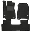 J&J AUTOMOTIVE Tappetini in Tessuto su Misura per Honda CRV 2012-2016, Set da 3 Pezzi Anteriori e Posteriori, Antiscivolo, di Velluto con Logo, Colore Nero