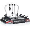 Atera Portapacchi posteriore Strada EVO 3 per gancio di traino 022701 | portabici da gancio traino con luci posteriori, per 3 biciclette o E-Bikes, argento, Cod. art. 022701