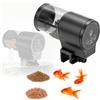 MIUUIPI Mangiatoia automatica per acquario, 100 ml, mangiatoia per pesce, mangime automatico, regolazione del tempo, mangiatoia per pesce e acquario