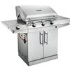 CharBroil Grill a Gas con 3 bruciatori, Performance t-36g5 di Acciaio Inox, 62,4 x 139 x 117,4 cm, Argento, 468100415