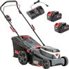 AL-KO Tosaerba a batteria 38,6 Li Comfort, larghezza di taglio 38 cm, regolazione dell'altezza di taglio centrale, per prati fino a 500 m², con 2 x 18/36 V (4 Ah/2 Ah) e doppio caricatore
