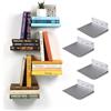 xympo Libreria Sospesa da Parete - Set di 4 | Libreria da Muro Salvaspazio | Mensole da Muro per Libri | Libreria a Muro Sospesa in Alluminio | Floating Bookshelf e Mensole Libri Moderne