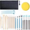 Thirtyseven 25 Pz Strumenti per Modellare Argilla, Kit Attrezzi da Lavoro | Set di Strumenti per Ceramica e Modellismo, Outils Poterie, Accessori per Artisti e Principianti