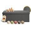 Laleni panca contenitore grande - panca camera da letto 110x38 cm - cassapanca contenitore da interno - puff contenitore rettangolare - panca contenitore camera da letto - baule da interno - antracite