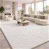 Sour Lemon Tappeto per soggiorno, 200 x 300 cm, a pelo corto, colore: crema