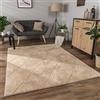 Paco Home Tappeto Salotto Moderno Soggiorno Pelo Corto Motivo Boho Motivo Scandinavo 3D Moderno, Dimensione:200x280 cm, Colore:Beige 2