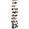 Relaxdays Acchiappasogni con Ghirlanda di Conchiglie Perle Legno Marino sonaglio per Giardino Balcone 117 cm colorato