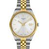Tissot Ballade - 40 mm / orologio uomo / quadrante argentato guilloché / cassa e bracciale acciaio e PVD dorato - T156.410.22.031.00