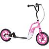 AIYAPLAY Monopattino per Bambini con Manubrio Regolabile, Grandi Ruote, Supporto per Parcheggio, Freno a Mano, per Bambini dai 5 ai 12 Anni, Rosa | Aosom Italy