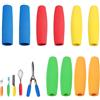 GSRIGW 10 impugnature in schiuma, 5 misure, utensili per posate, antiscivolo, con impugnatura larga, migliora il controllo, per anziani e persone con disabilità