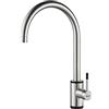 Ibergrif Rubinetto Lavello Cucina Ottone 360° Girevole, Miscelatore Cucina Acqua Calda/Fredda, Cartuccia Ceramica Risparmio Acqua, Rubinetto Monoforo Installazione Facile