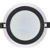 Pannello LED Rotondo da incasso 12W Foro Ø120mm IP44 in Vetro - Nero Colore Bianco Naturale