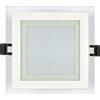 Pannello LED Quadrato da incasso 12W Foro 120x120mm IP44 in Vetro Colore Bianco Naturale 4.200K
