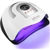 JOFLVA Lampada UV LED Unghie Professionale, 380W Semipermanente Curare Rapidamente Pedicure Fornetto Unghie per Tutti i Smalti, Automatico Sensore e Schermo 4 Timer per Manicure a Casa e in Salone