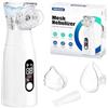 NebuLiva Aerosol Portatile Silenzioso per Adulti e Bambini | Display digitale intelligente, Funzione autopulente, Ricaricabile, Include 2 mascherine e 1 boccaglio