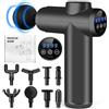 AQXONG Mini pistola per Massaggio Muscolare, 99 Velocità, Pistola da Massaggio Ultra Silenziosa 35DB, 8 Testine Massaggianti, Display LCD, Massaggiatore Portatile per Alleviare i Dolori Muscolari