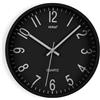VERSA Raven Orologio da Parete Silenzioso e Decorativo, per Cucina, Soggiorno o Sala da Pranzo - Facile da Leggere, Misure (H x L x L) 30 x 4,3 x 30 cm, Polipropilene, Nero