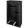 AKTIVE Max Home Armadio in tessuto, 88x45x167 cm, 3 ripiani, 1 barra, peso massimo 25 kg, copertura avvolgibile, rivestimento in tessuto rimovibile nero, mobili da campeggio (18800)