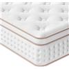 Vesgantti Materasso 90 x 200 cm, a molle insacchettate, altezza 26 cm, H3, ortopedico, certificato ÖkoTex, materasso a molle arrotolabili, rigidità media