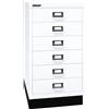 BISLEY MultiDrawer, Serie 29 con Base, DIN A3, 6 cassetti, Metallo, 696 Bianco Stradale, 43.2 x 34.9 x 67 cm
