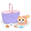 Little Live Pets Mama Surprise Kittens - Mamma interattiva con +15 suoni e | Cestino portatile, accessorio per pesci, 3 gattini e oltre 15 suoni e reazioni, per bambini dai 4 anni in su