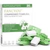 Fancyou Asciugamani Compressi Monouso Grande Viaggio,Salviette Compresse Monouso Addensato Confezionati Individualmente,Asciugamano Compresso Portatili Per Il Viso per Andare In Vacanza(20 Pz Verde)