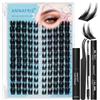 ANNAFRIS Ciglia Finte Ciuffetti Kit con Colla e Pinzetta(FS-YH016)