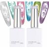Generico 2 Pezzi Top Coat Gel Goccia D'Acqua - 12ml 3D Senza Pulizia Lucido E Brillante Per Unghie Top Coat | Smalto Gel Rimovibile In Ammollo Uv Led Per Donne, Ragazze, Principianti, Tecnici