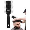 Fruusv Anti-Static Hairbrush, Curved Vented Brush, Men And Women Comb, Curly Ergonomic Handle Ribs, Massage Hair Comb For Nine-Row Rib, Black, Scalp Detangling, 8.07x2.95 Inches