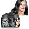 KLLALO Hair Colour Cera, Cera Temporanea per Capelli, gel colorato per capelli Uomo e Donna Lavabile, Crema Acconciatura Temporanea, acconciatura opaca naturale per la festa Halloween (#05-Nero)