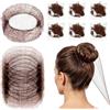 TonJin Retine elastiche per capelli (caffè), invisibili, per chignon, per ballerini, ginnastica, equitazione, chef, infermieri, 50 pezzi.