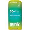 ATTITUDE Crema solare minerale in stick SPF 50, ampio spettro di ossido di zinco, testato CEE, senza nanoparticelle, stick senza disordine, per viso e corpo, leggero e non grasso, vegano, senza