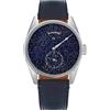 Sugess Art Master BlueGold Stone Dial 38 mm Jump Hour One Pointer Seagull ST1721 Orologio meccanico vintage S451-2.X, argento, Argento