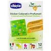Chicco Natural Sticker Colorati e Profumati Alla Citronella Ed Eucalipto Antizanzare Bambini 12 Pezzi
